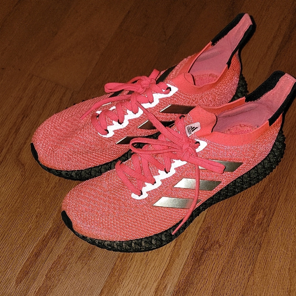 Adidas Pink and Black Sneakers with Signature Stripes